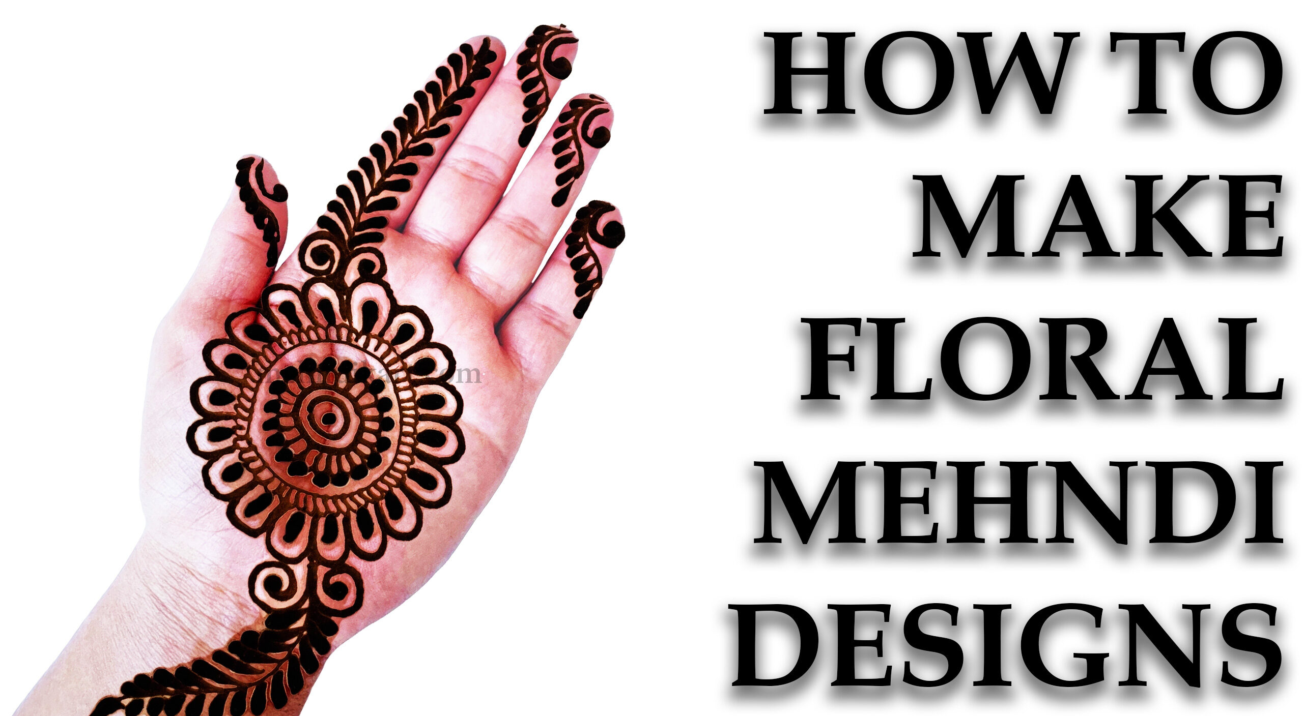 flower mehndi design for front hand